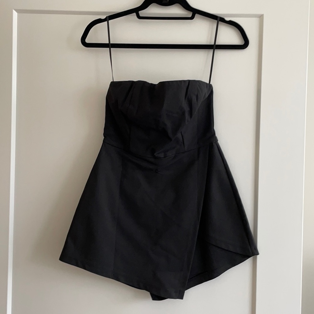 Showpo Strapless Black Romper; Size 10